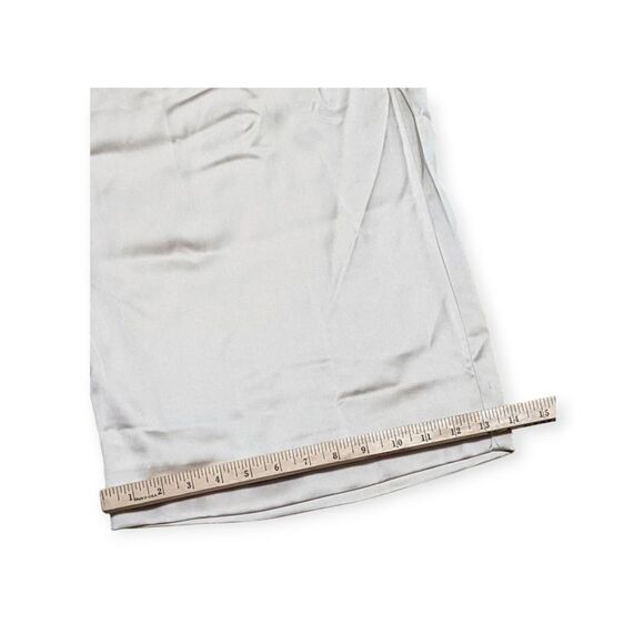 NWT Banana Republic Factory Silky pleated Wide leg pants oyster pearl size 14 - Picture 5 of 12